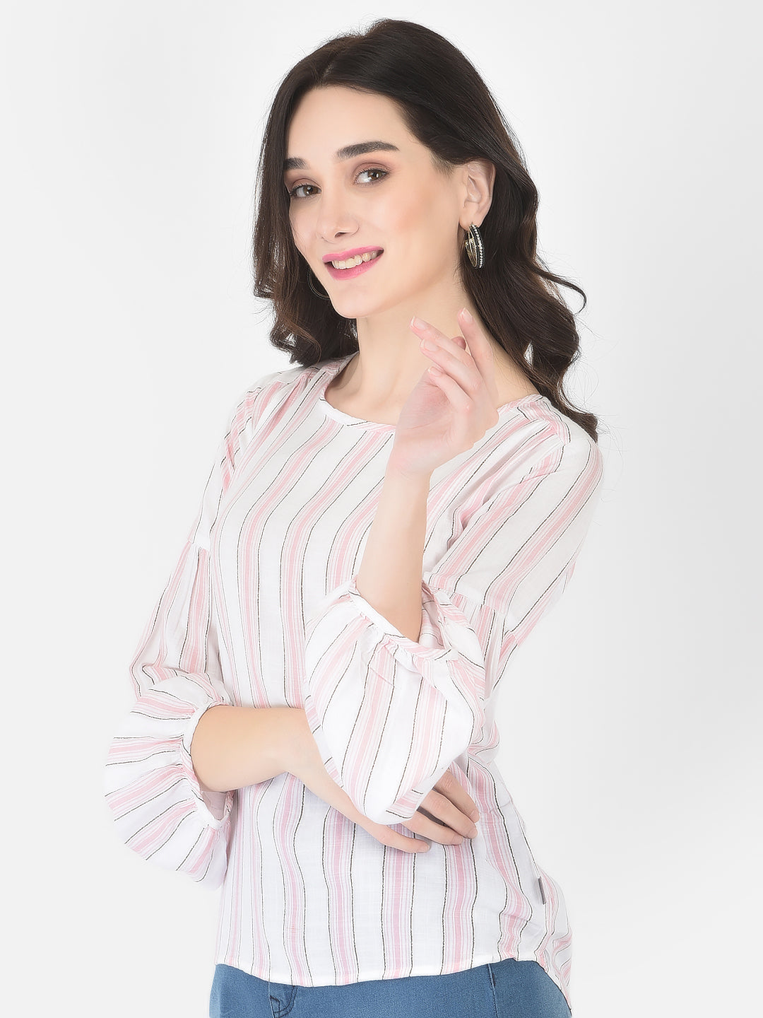 Pink Striped Top - Women Tops