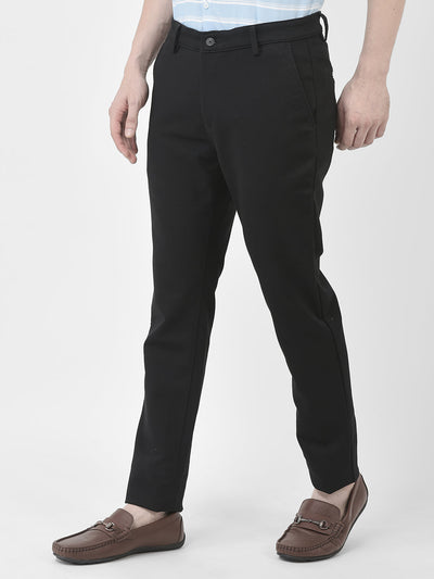  Black Defined-Fit Trousers
