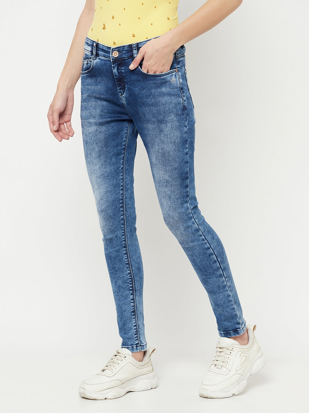 Blue Heavy Fade Jeans - Women Jeans