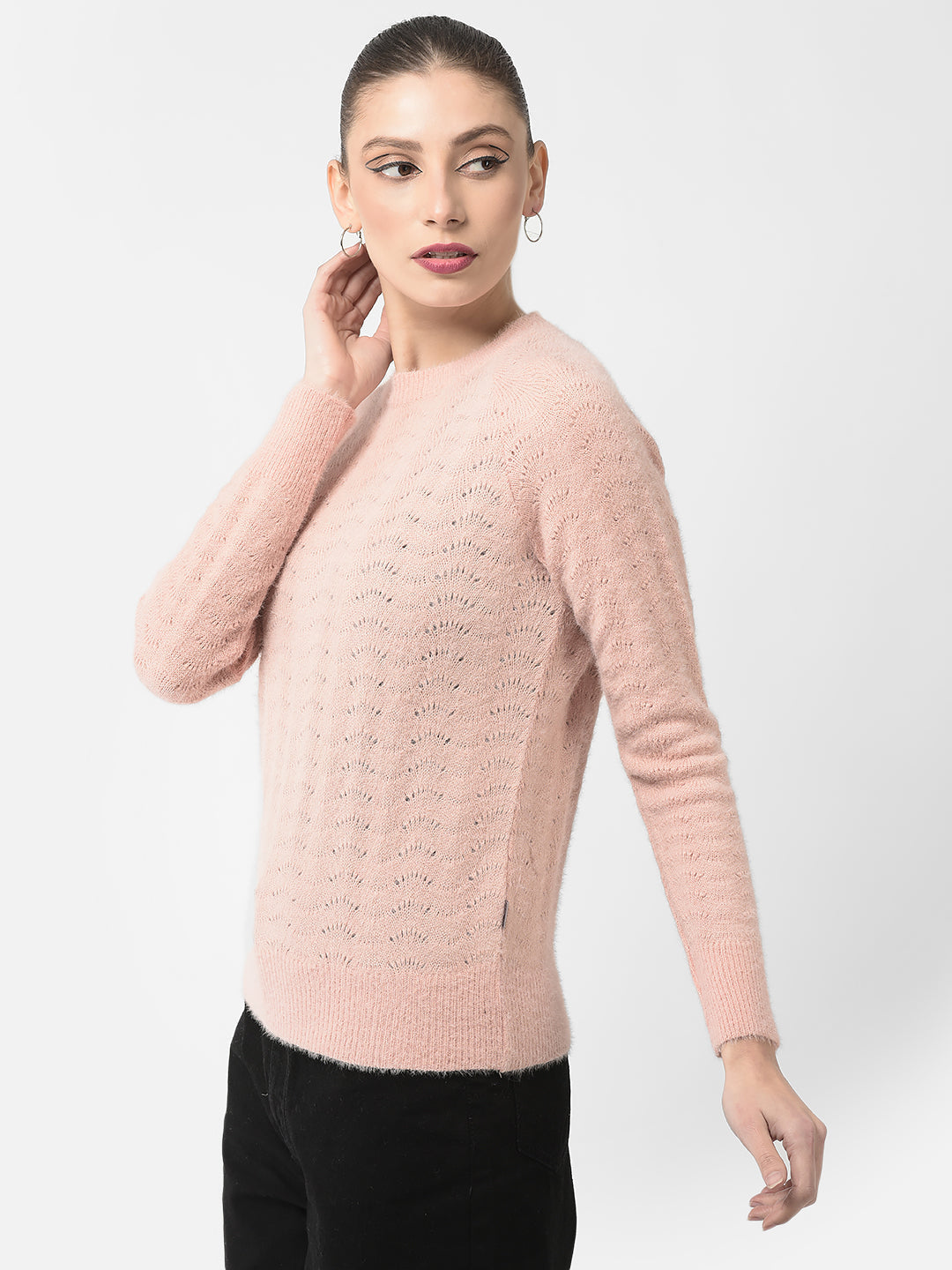  Fuzzy Peach Sweater