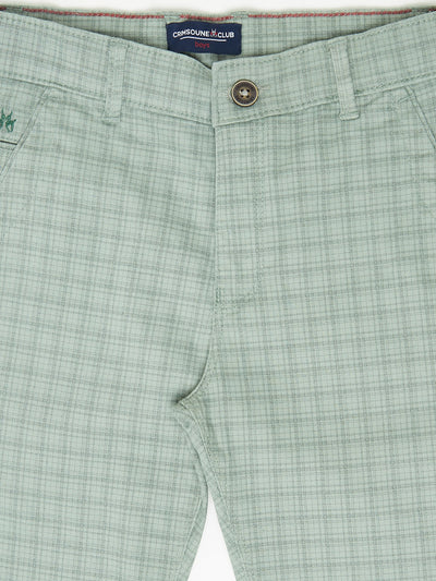 Mint Green Checked Trousers - Boys Trousers