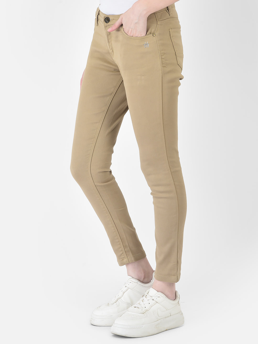 Skinny Khaki Jeans - Women Jeans