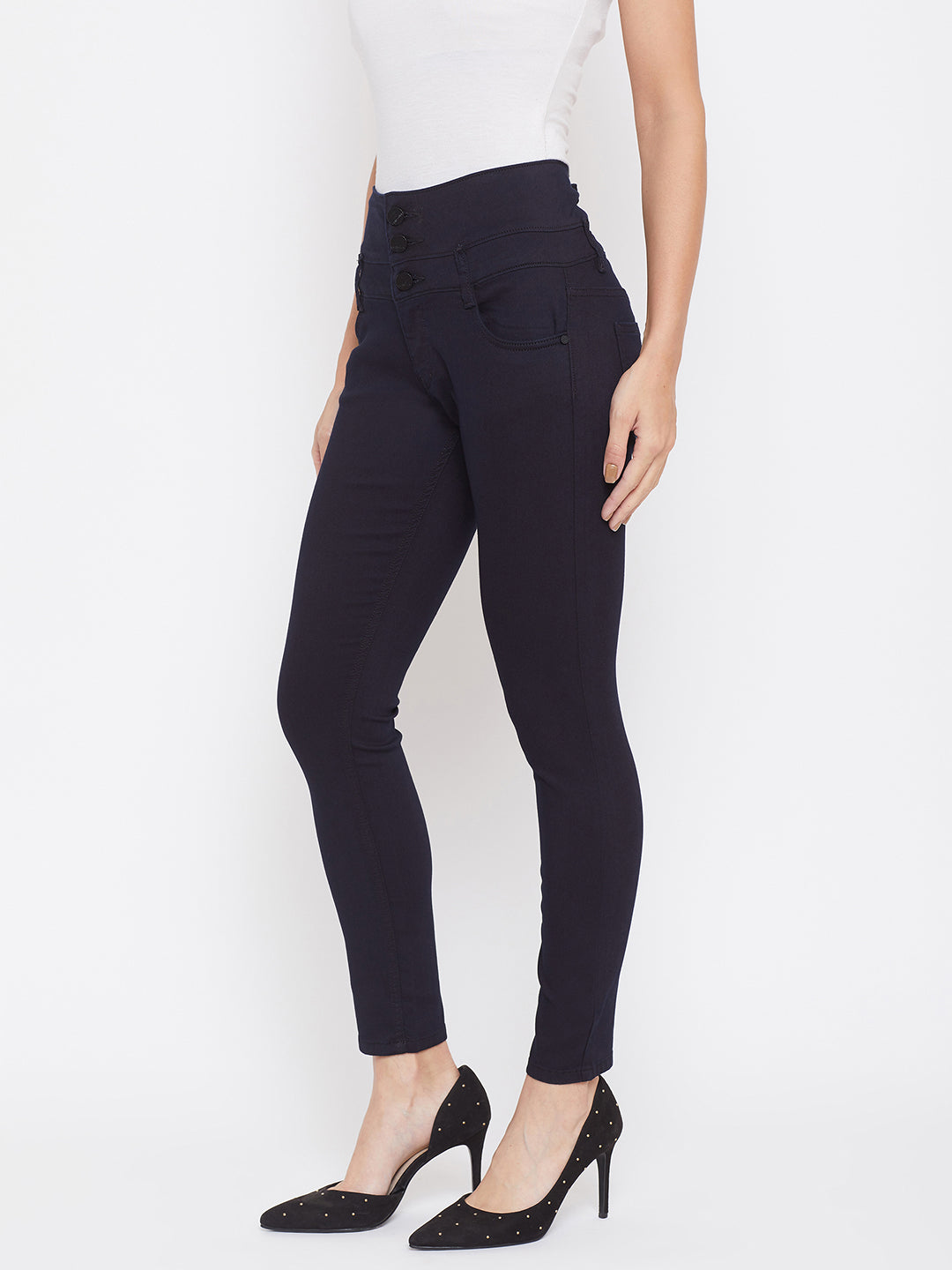 Denim Triple Button - Women Jeans