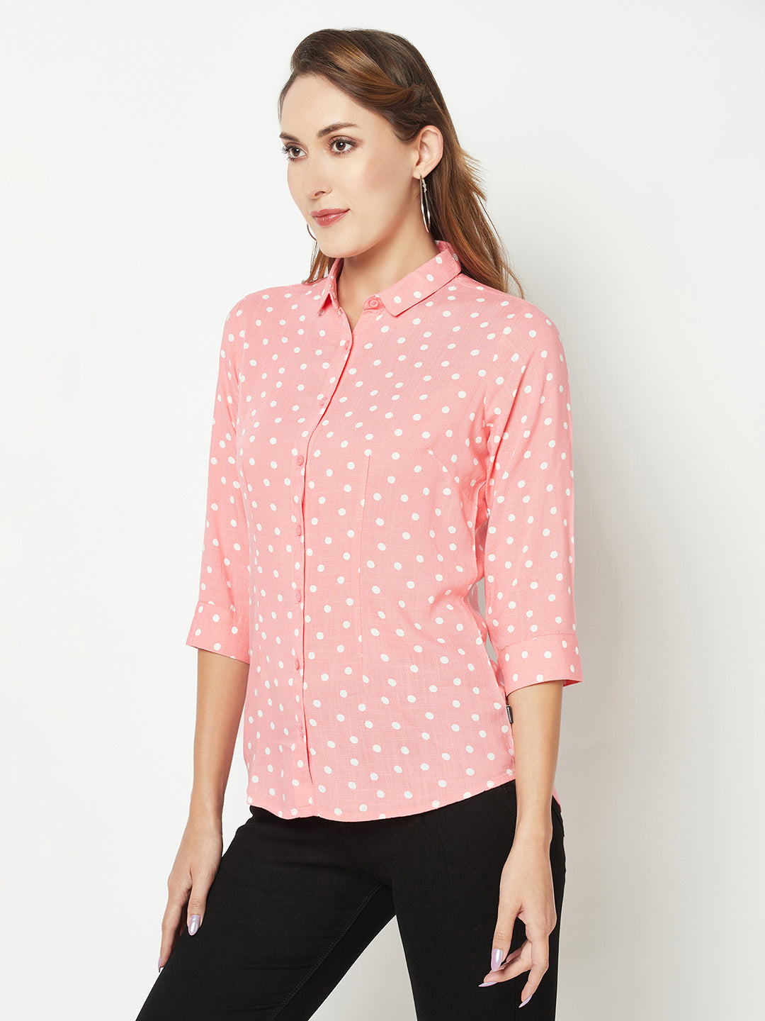  Pink Polka-Dotted Shirt