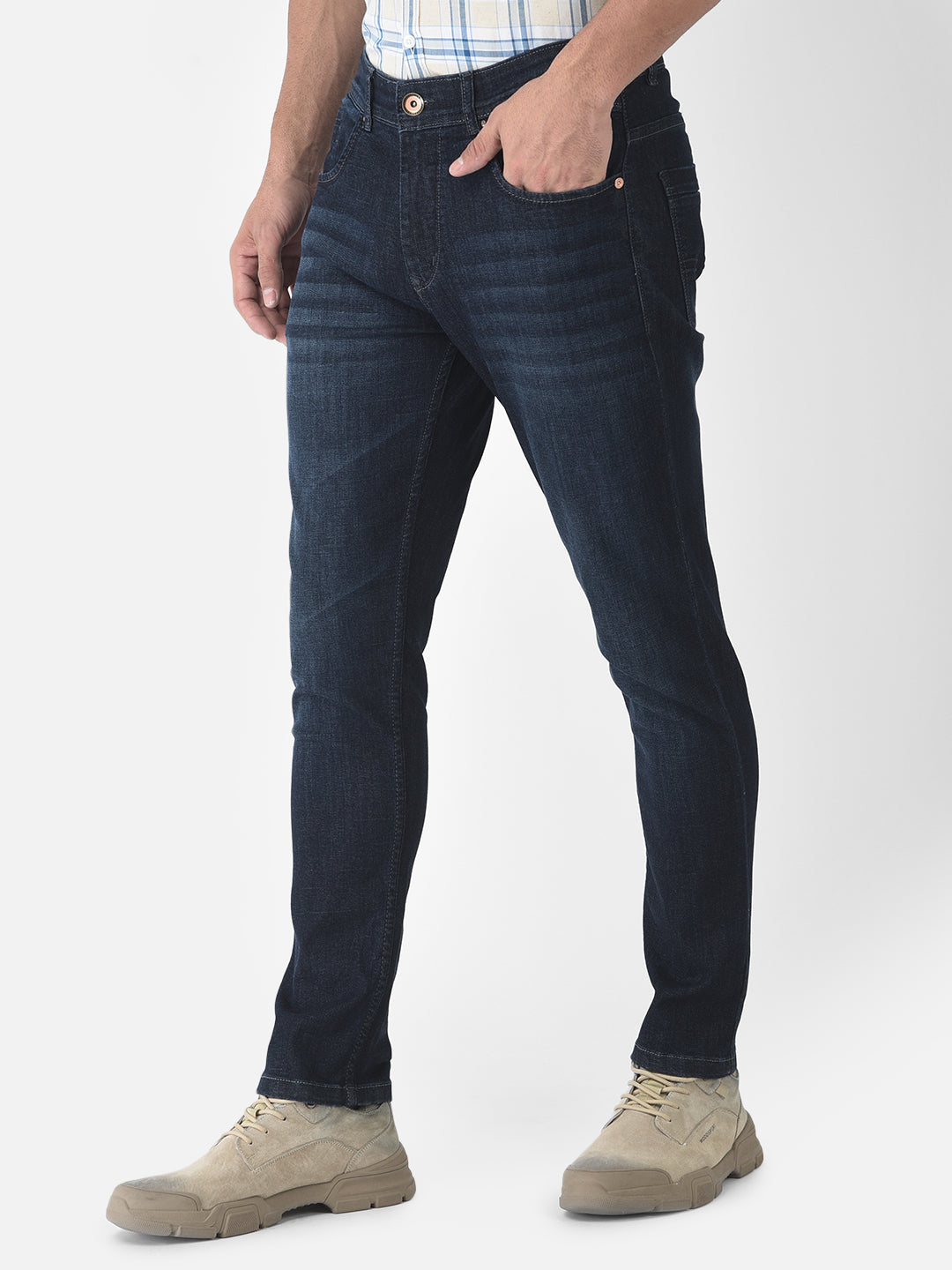 Navy Blue Jeans - Men Jeans