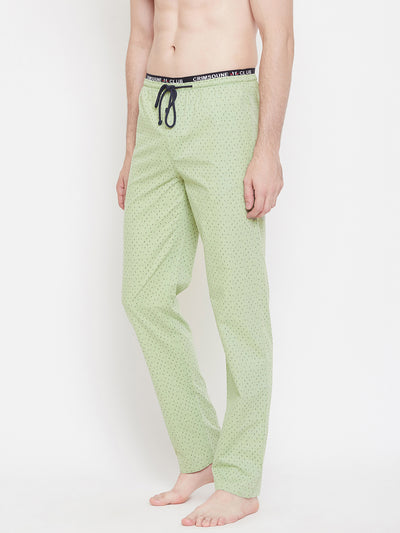 Green Printed Lounge Pants - Men Lounge Pants