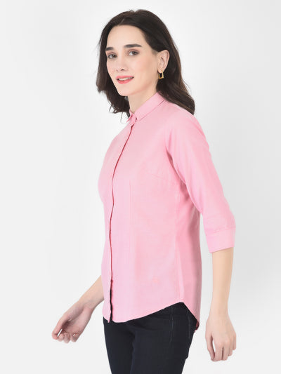 Pink Button-Down Shirt - Women Shirts