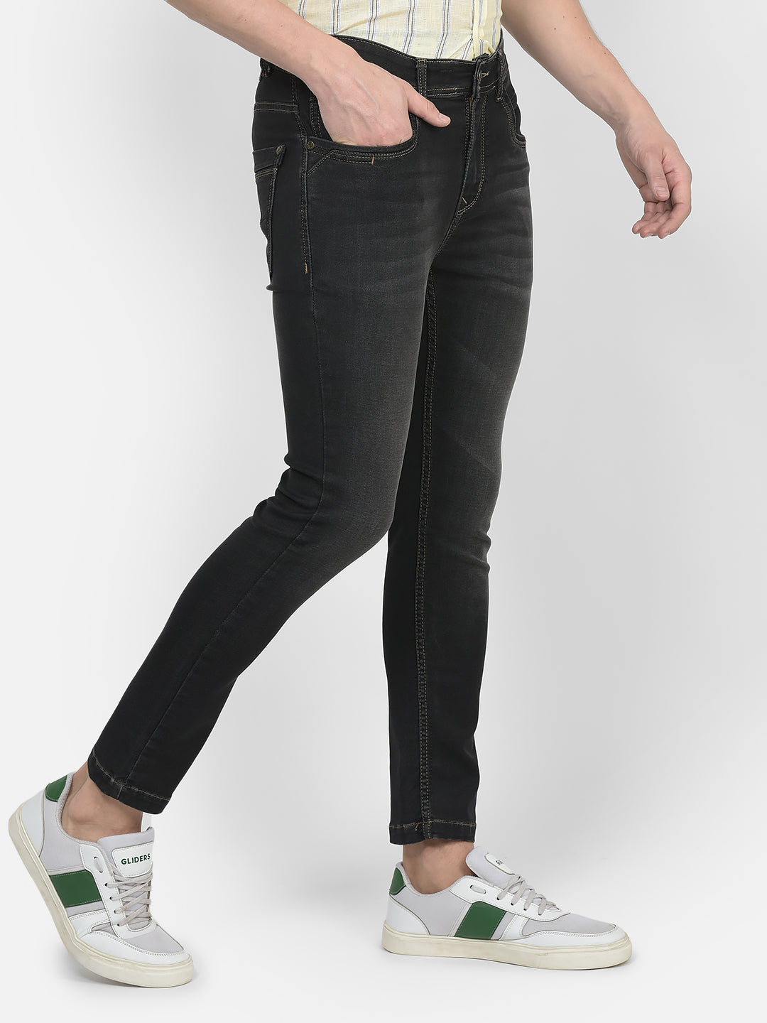  Dark Grey Light-Wash Jeans
