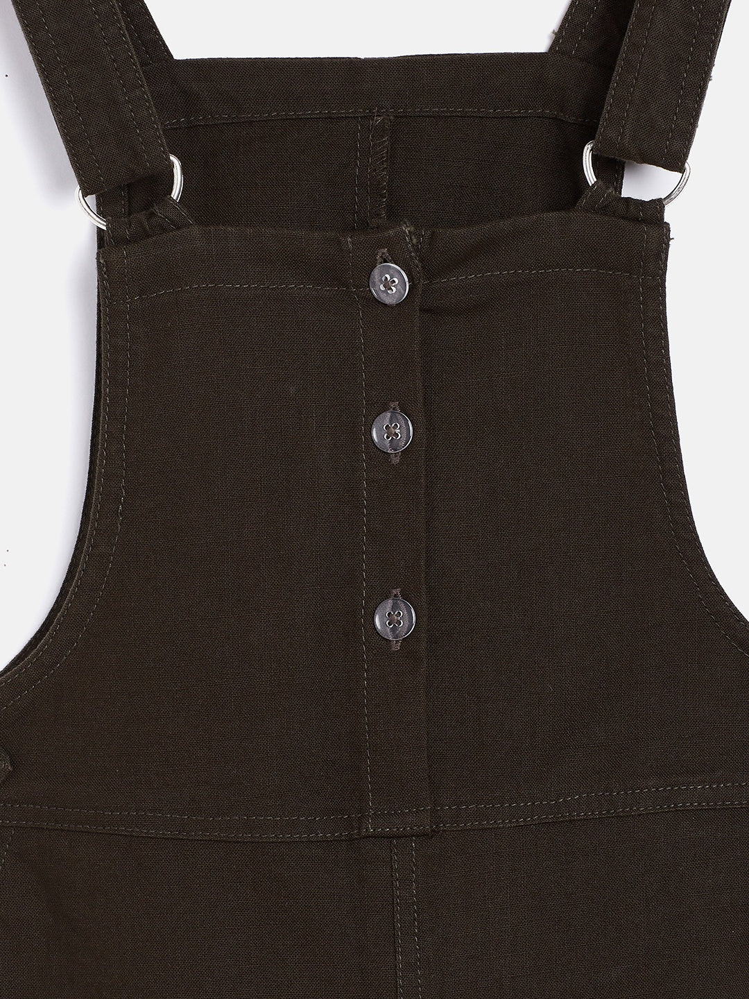 Brown Straight Leg Dungarees - Girls Dungarees