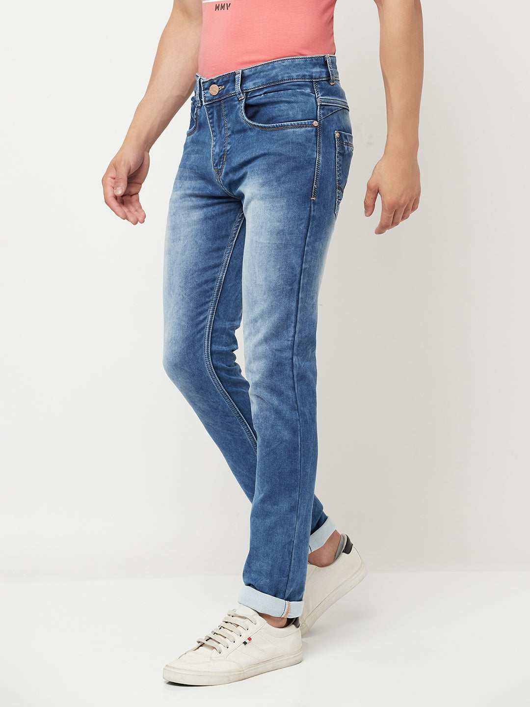 Blue Heavy Fade Jeans - Men Jeans