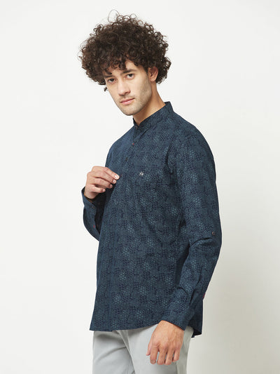  Navy Floral Kurta