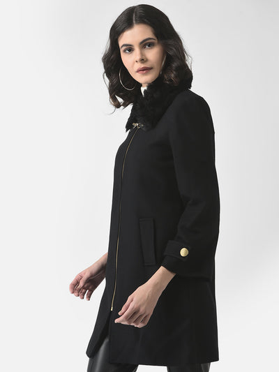  Black Zipped Coat