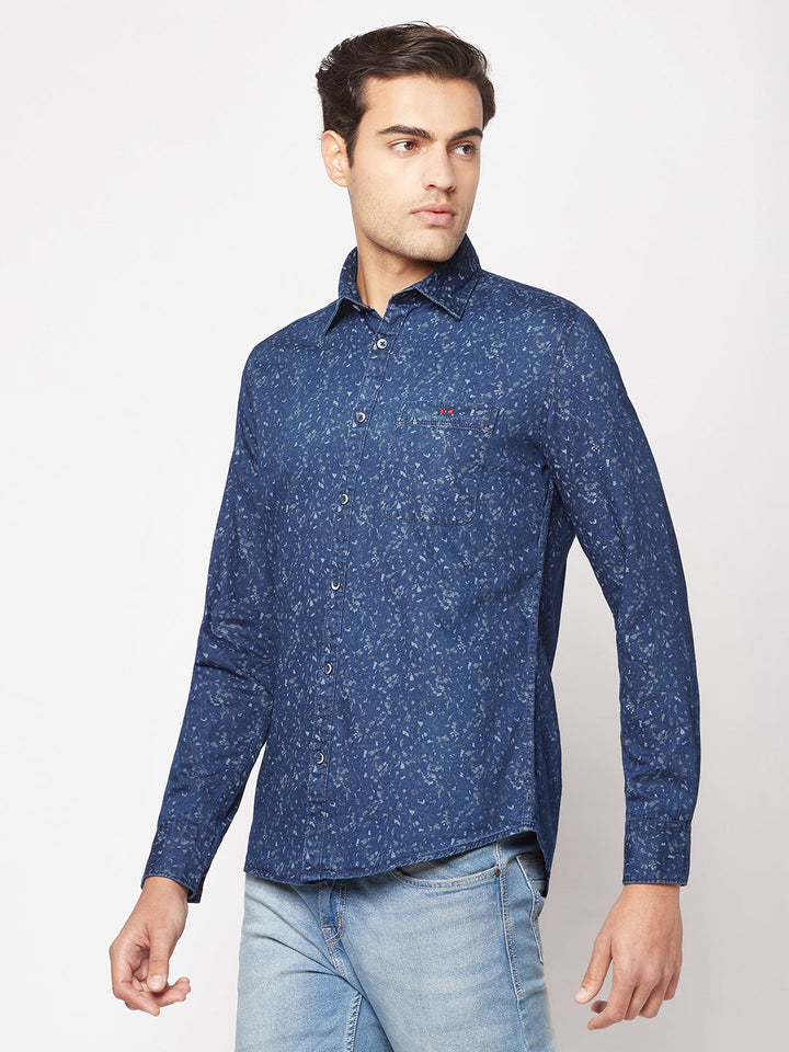  Floral Denim Shirt 