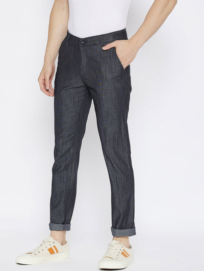 Black Slim Fit Trousers - Men Trousers