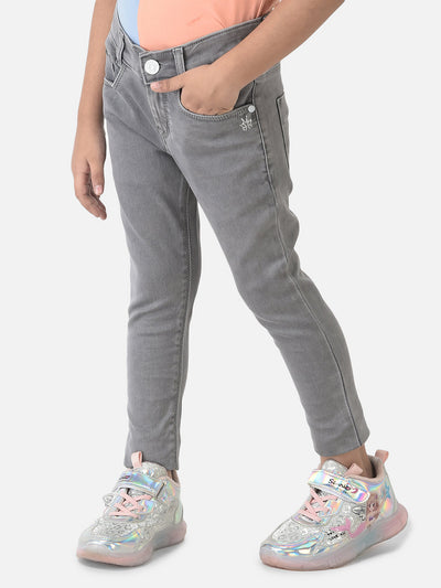  Grey Jeans with Logo Detailing 