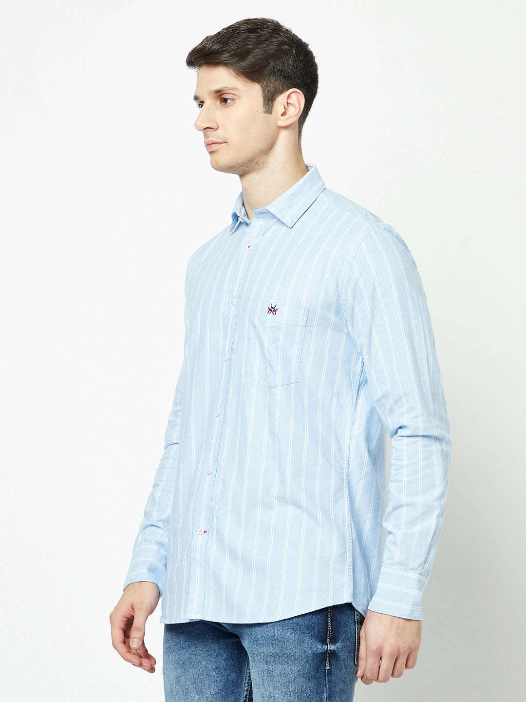  Striped Sky Blue Shirt