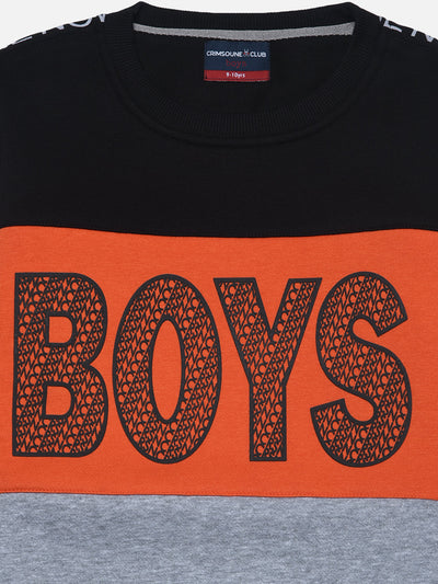  Orange Neon Typographic Sweatshirt 