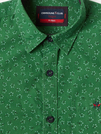 Green Floral Shirt - Boys Shirts