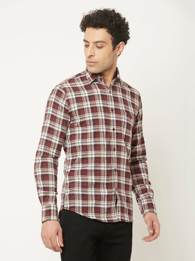   Brown Shirt in Tartan Checks