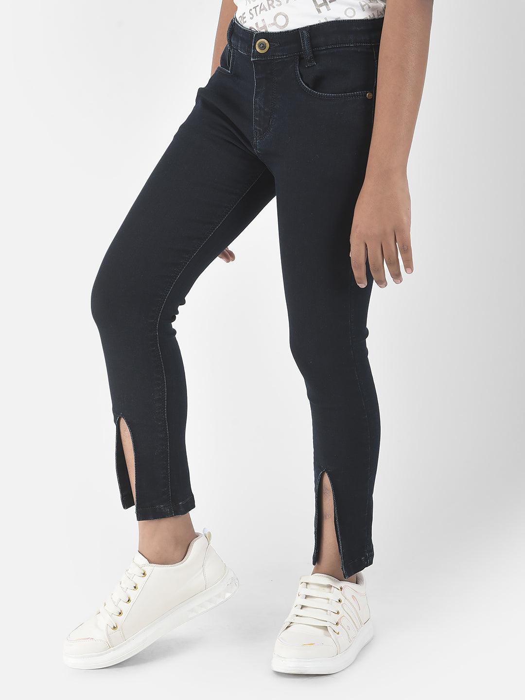  Black Cut-Out Jeans