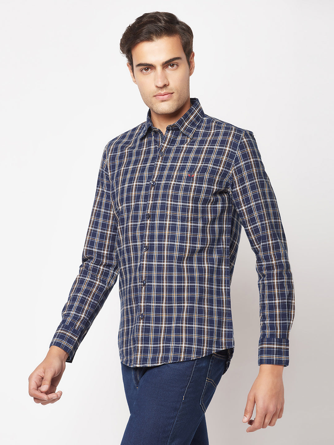  Beige Checkered Shirt