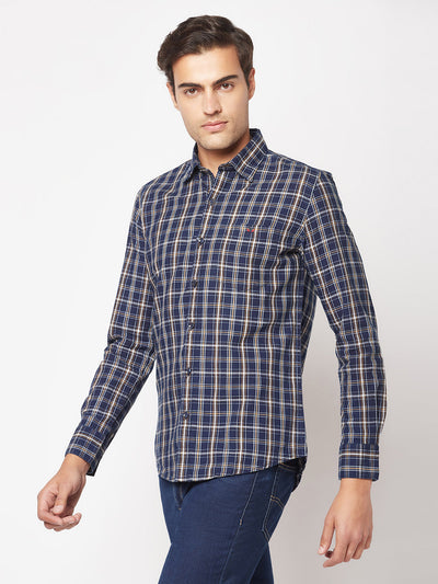  Beige Checkered Shirt