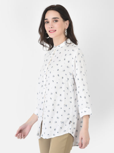Longline Floral Shirt - Women Shirts