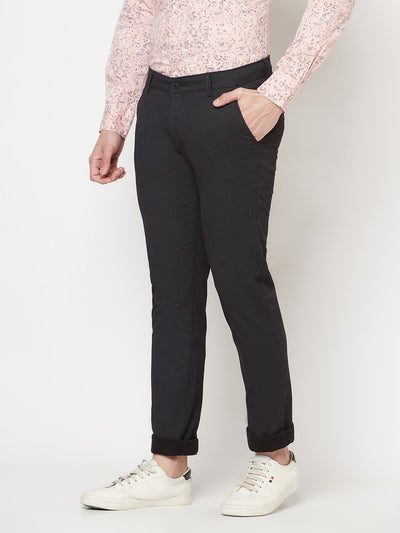 Black Printed Trousers - Men Trousers