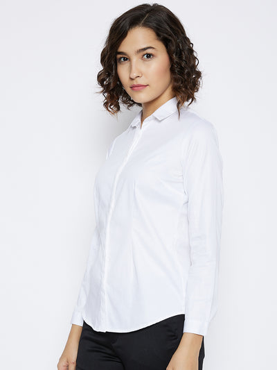 White Slim Fit shirt - Women Shirts