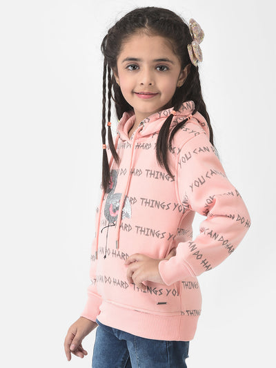  Pink Sweatshirt with Graphic Detailing 