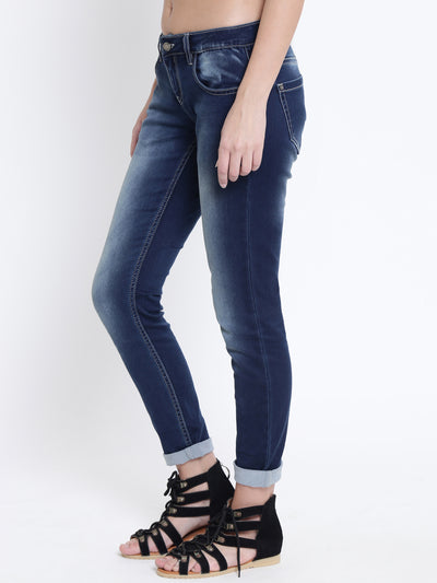 Blue Stonewashed Denim - Women Jeans