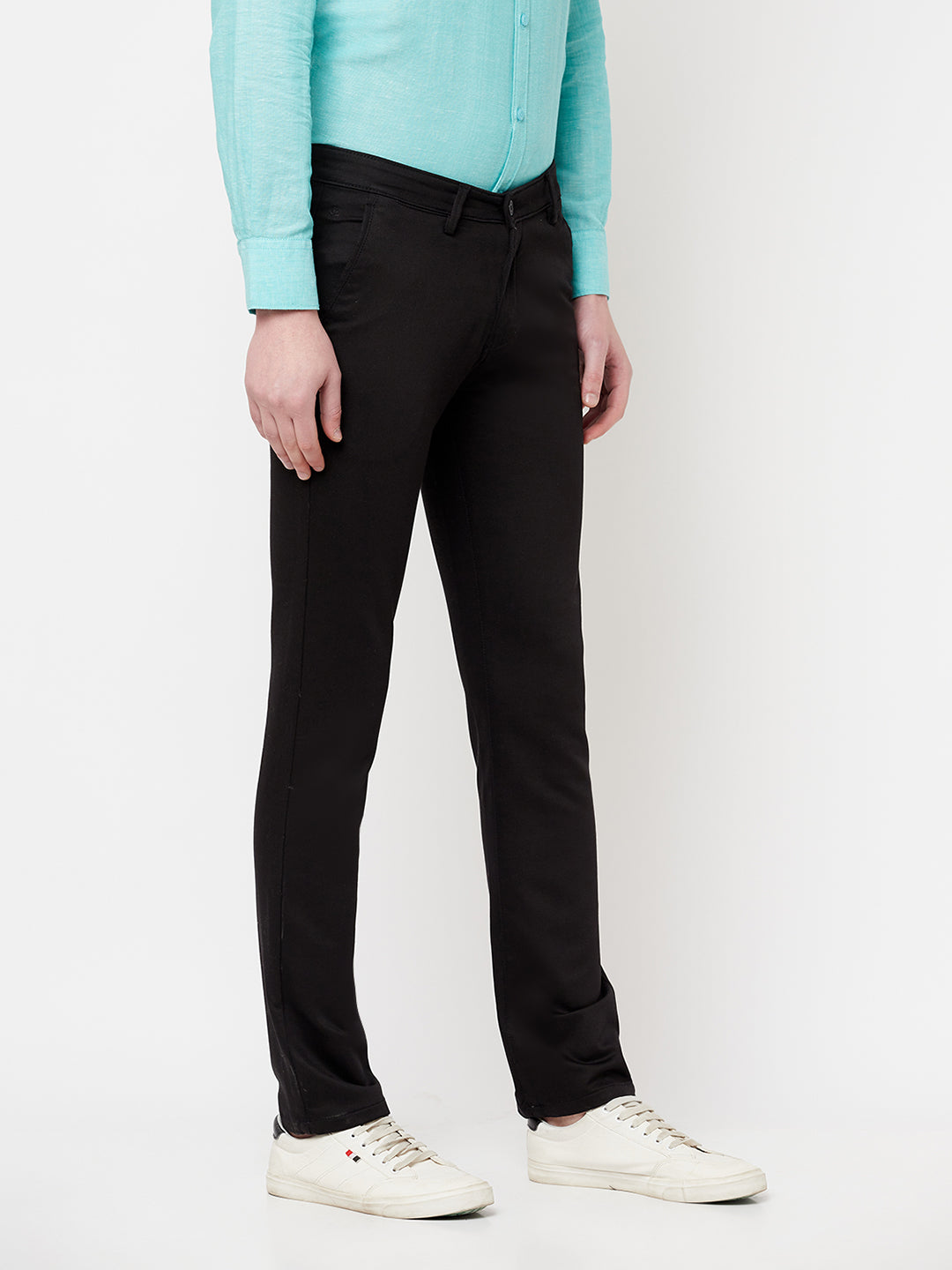 Black Casual Trousers - Men Trousers