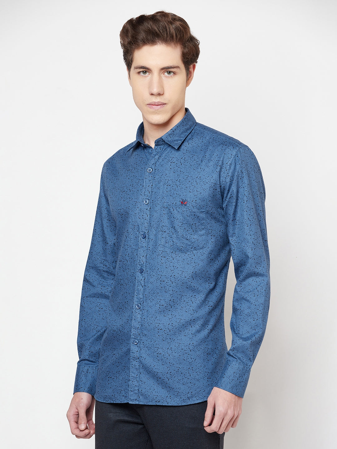 Blue Printed Shirt - Men Shirts