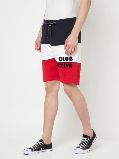 Multi Colourblocked Sports Shorts - Men Shorts