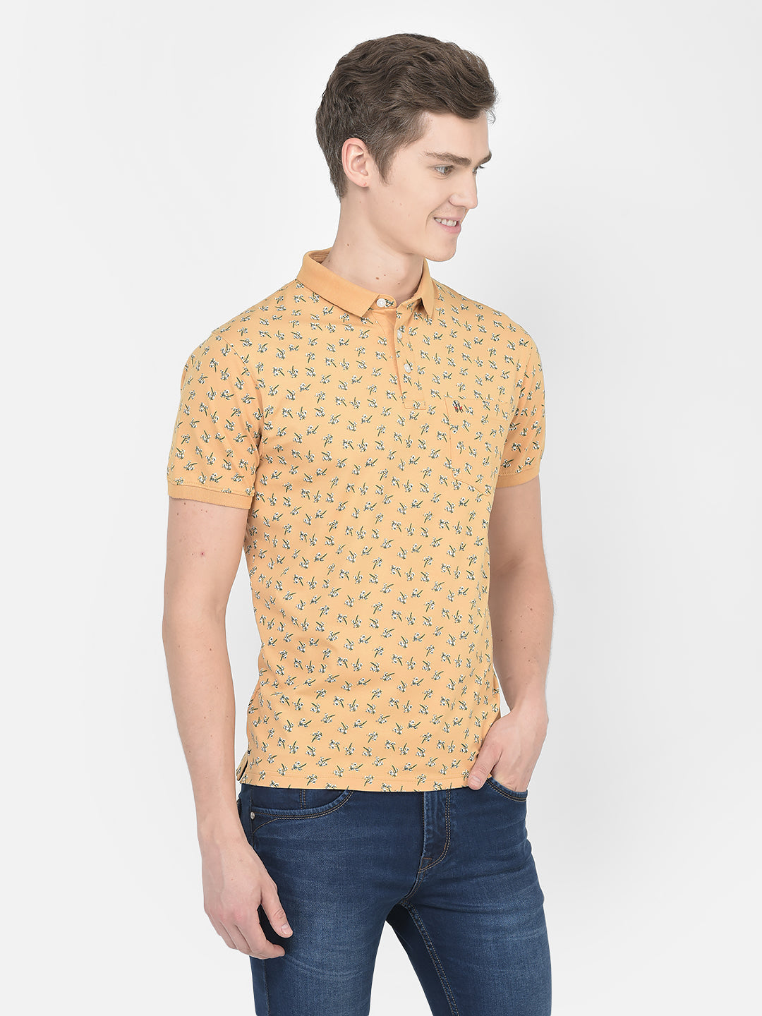  Mango Sorbet Floral Polo T-Shirt