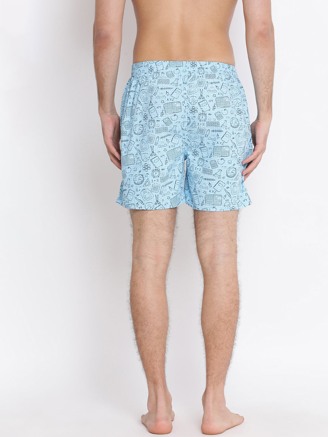 Blue Printed Boxer - Men Boxers