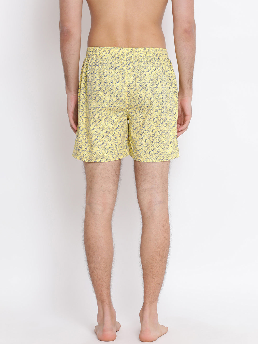 Yellow Printed Boxer - Men Boxers