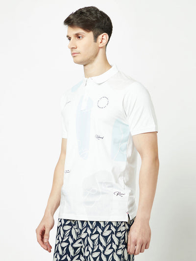  White Graphic Print T-Shirt