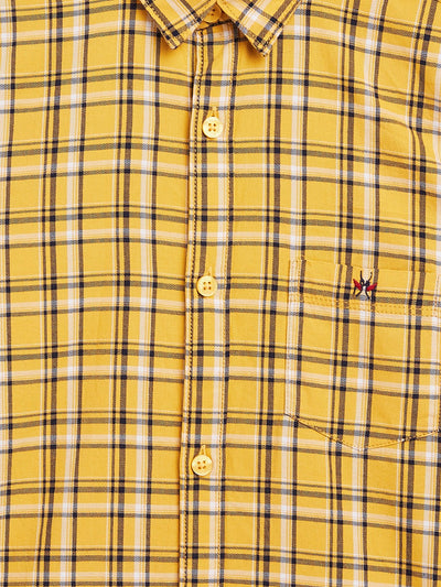 Yellow Checked Shirt - Boys Shirts