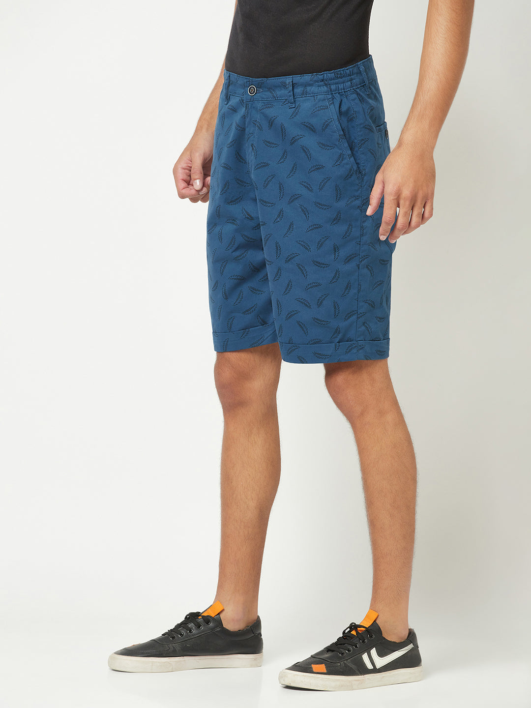 Deep Blue Floral Shorts