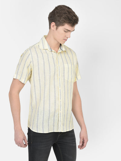  Lemon Yellow Striped Shirt