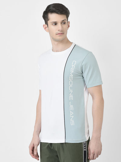  Blue Typographic Tank T-Shirt