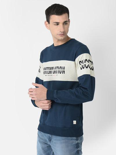  Teal Blue Contemplation Sweatshirt 