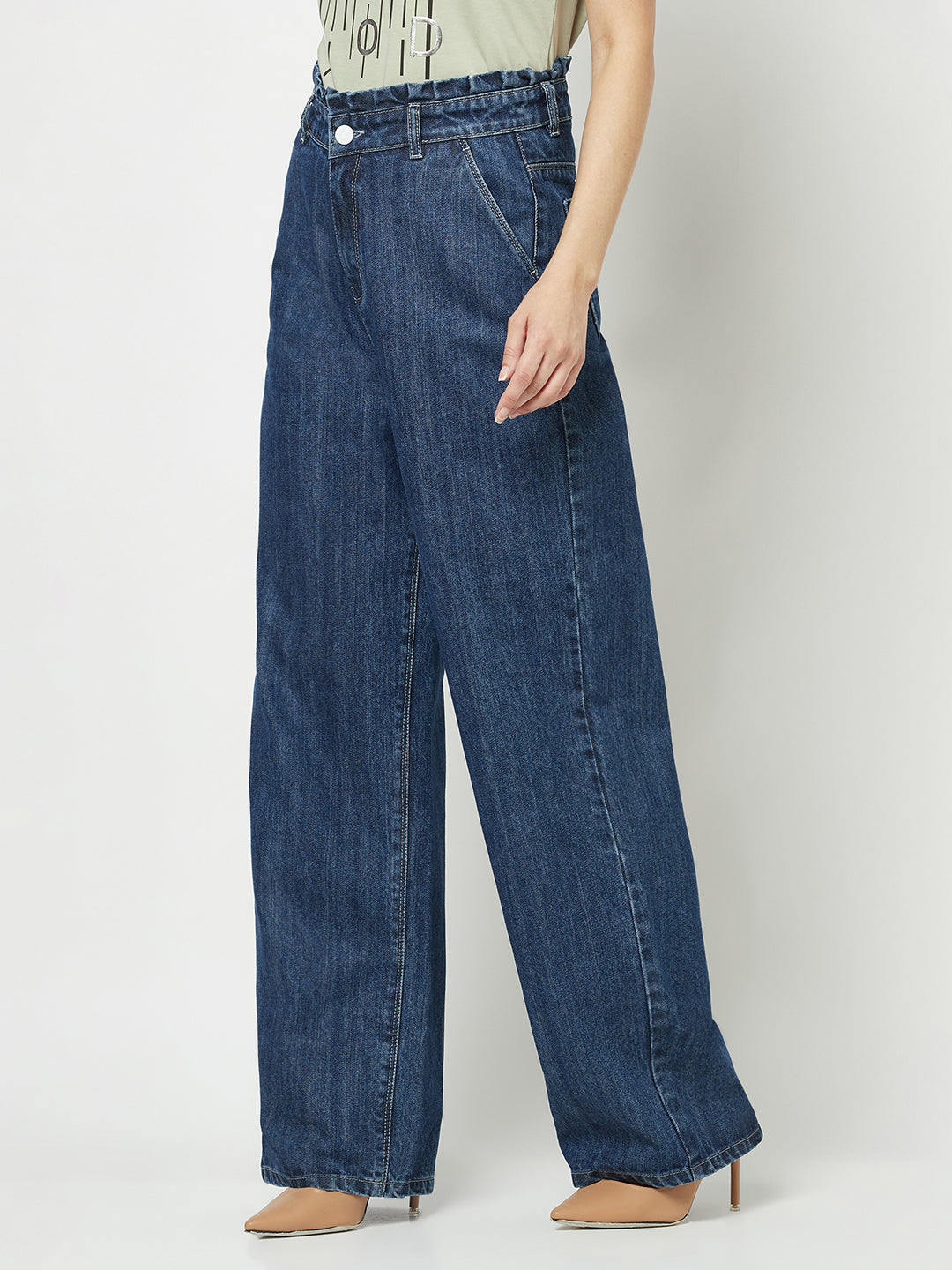  Blue Flared Waist Jeans