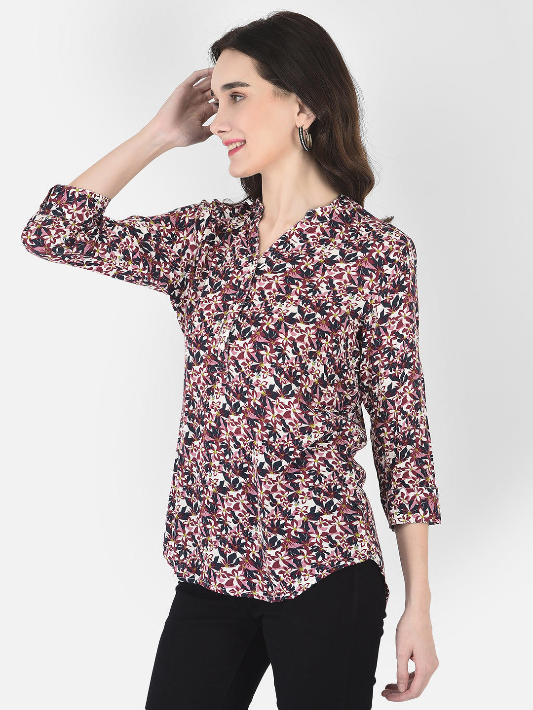 Multi-Colour Floral Top - Women Tops