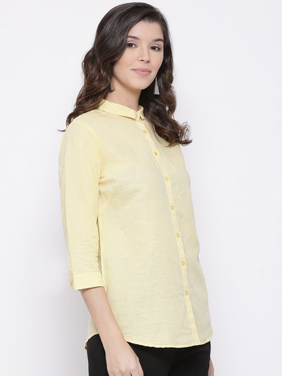 Yellow Slim Fit shirt - Women Shirts