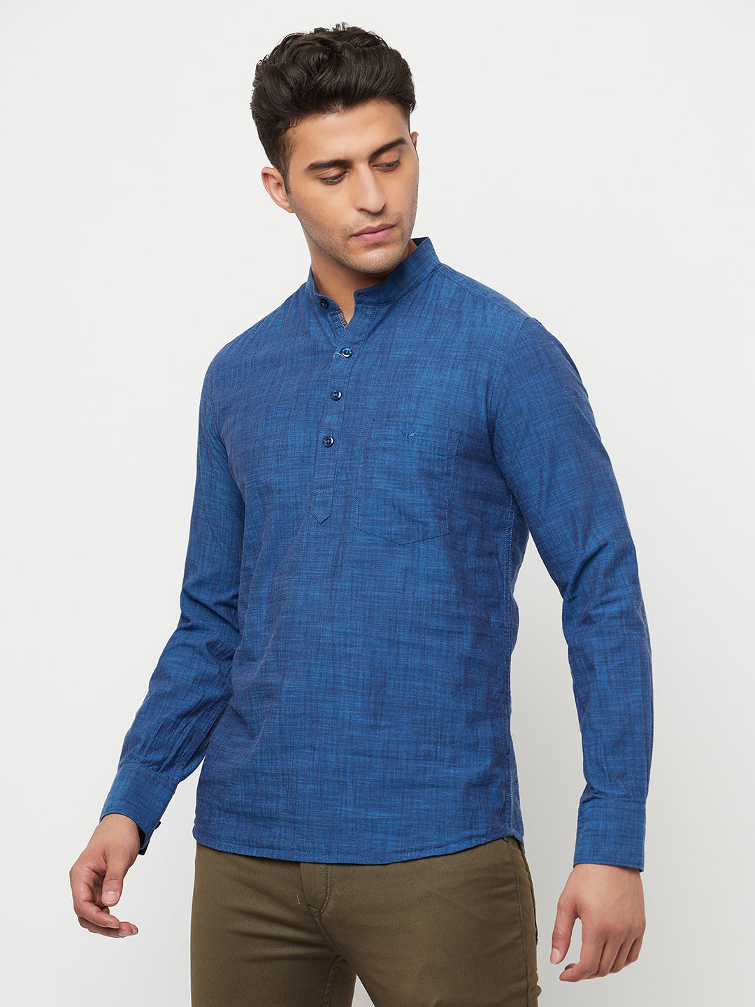 Navy Blue Kurta - Men Kurtas