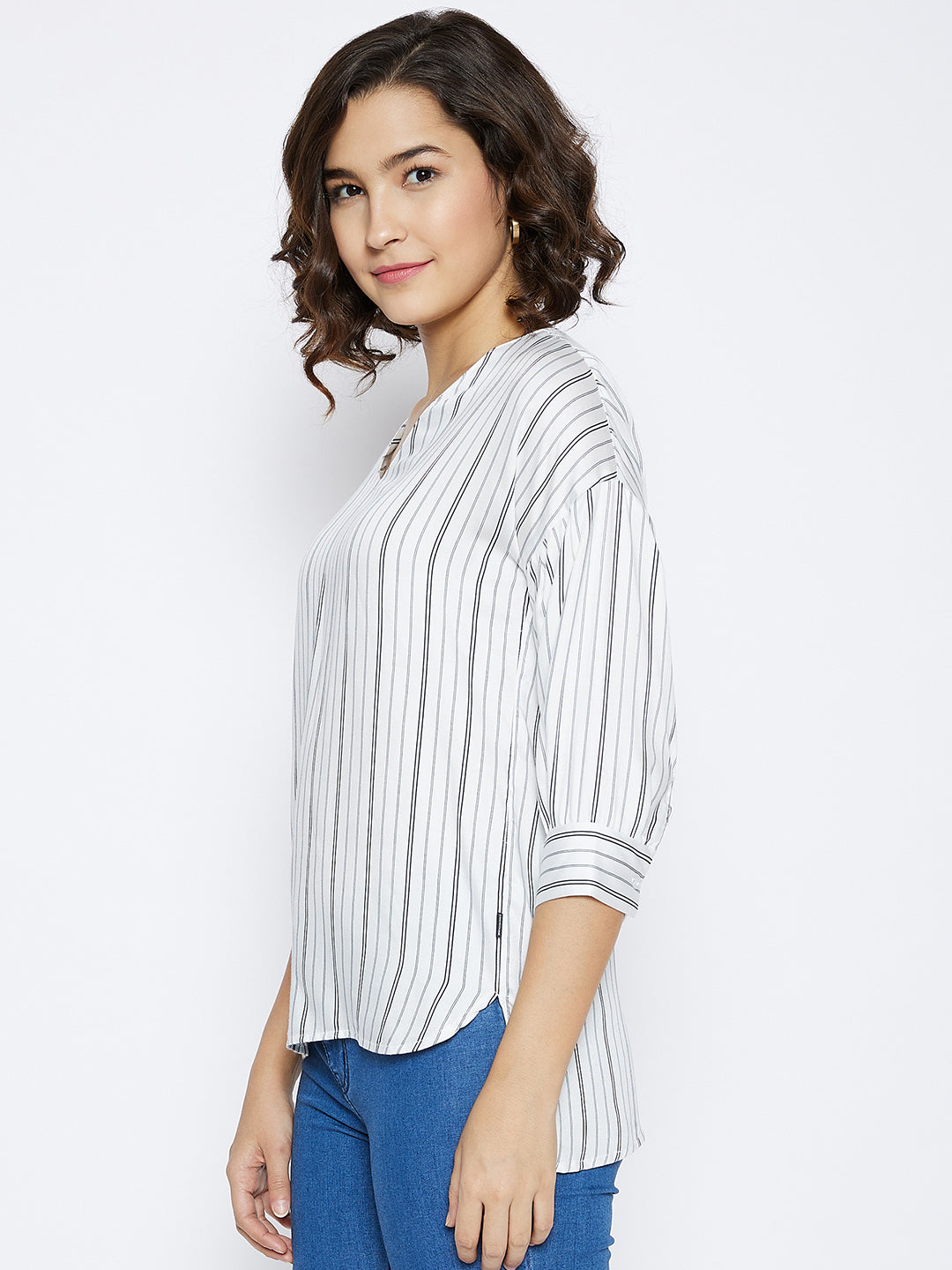White Striped Top - Women Tops