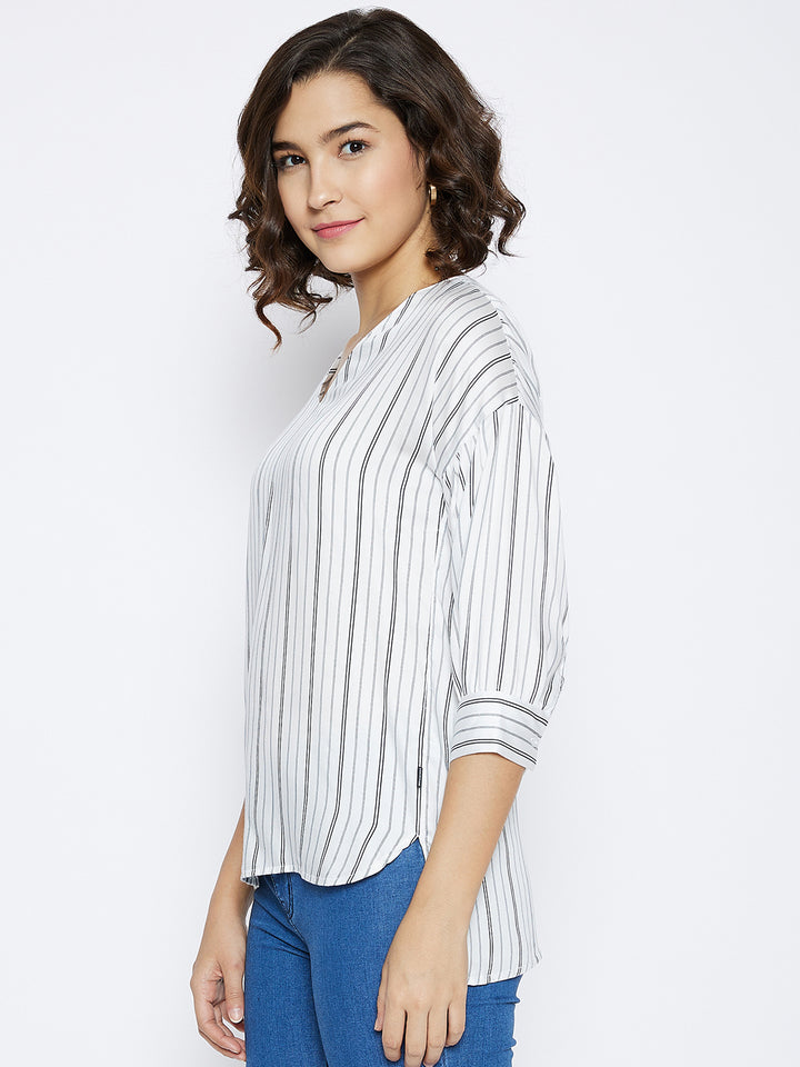 White Striped Top - Women Tops