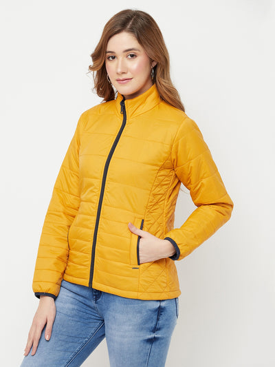 Mustard Reversible Padded Jacket - Women Jackets